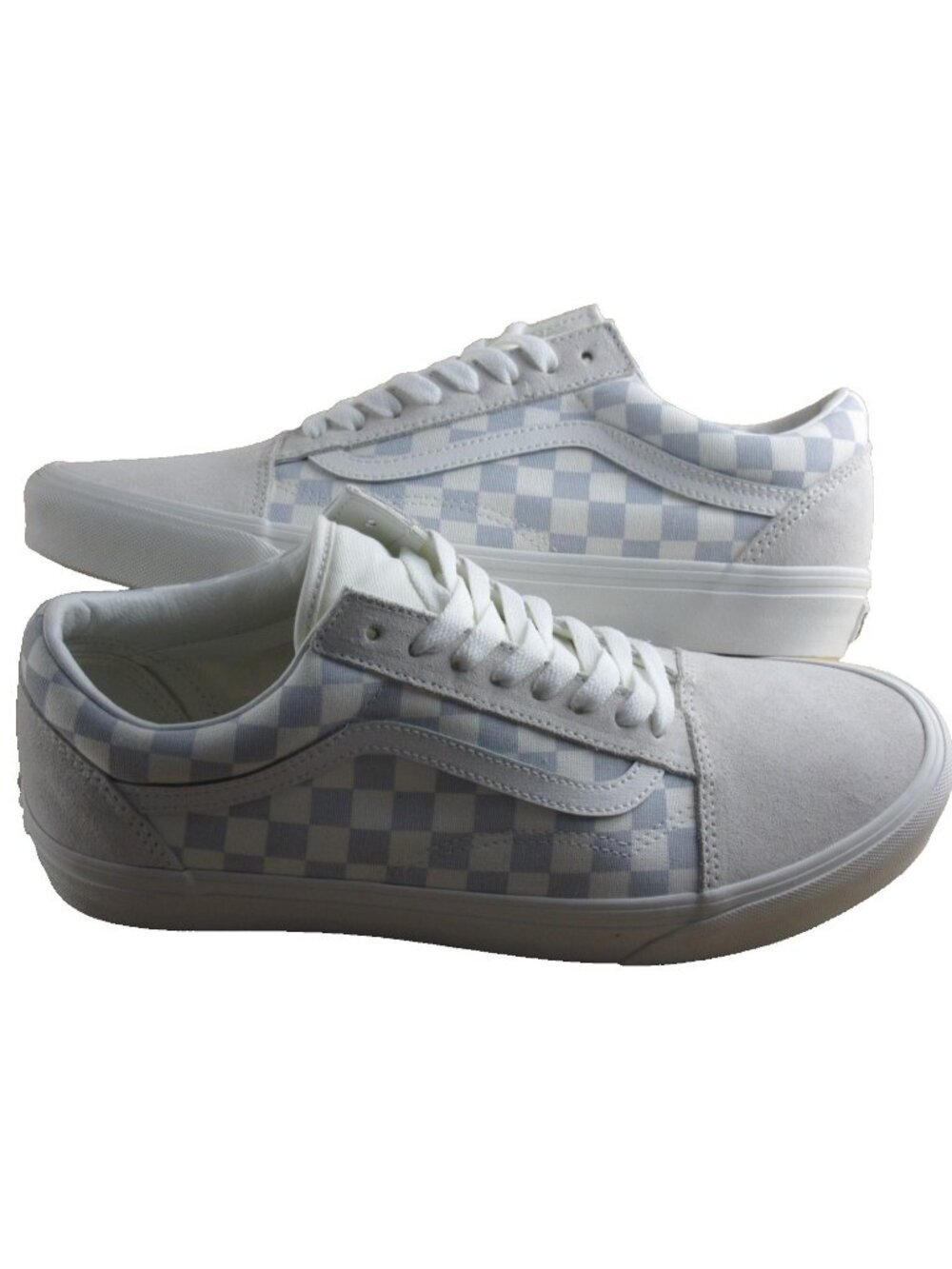 Vans Men's Old Skool Checkerboard Gray Marshmallow White Shoes Size 11 NEW